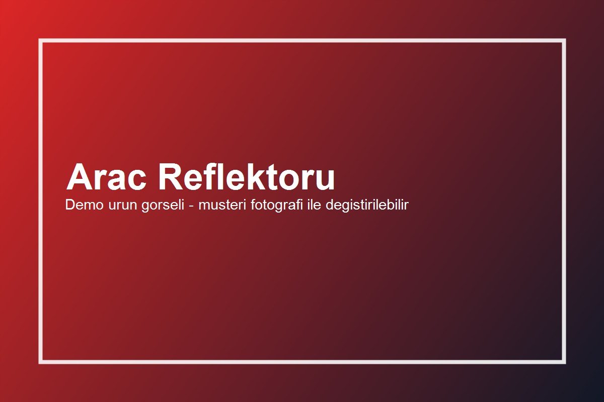 Üçgen İkaz Reflektörü